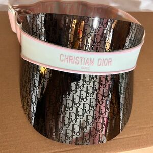 Dior Pink and White Logo Visor